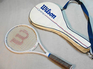 WILSON CERAMIC LARGEHEAD PWS 110 TENNIS RACQUET 4 1/2L GRIP w/Carry Case