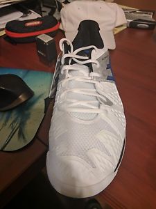 New in box  Asic shoes GEL-RESOLUTION 6-wide size 14  TLL750 0142 White / Blue
