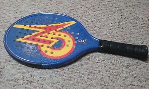 VIKING OZ Paddleball Racquet-Platform Tennis-Comfortable Grip-Blue/Yellow