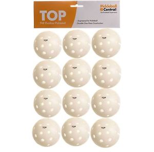 PickleballCentral 12 Pack TOP Outdoor Pickleball, White