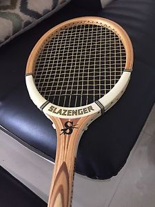 Slazenger Signature Wood Racquet With Pierre  Garden  Paris Cover