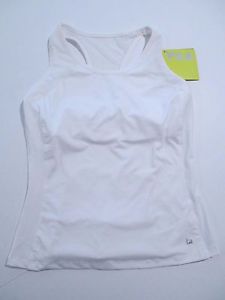 Fila, Core Racerback Tennis Tank Shirt, White, Sz. Medium