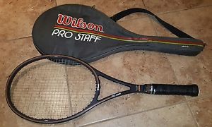 VINTAGE Wilson Pro Staff Midsize Tennis Racquet Graphite Kevlar 4 1/2 WITH CASE