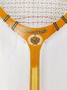Vtg Penn Pennsylvania Swing King Wooden Wood Tennis Racquet