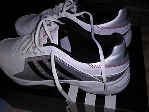 Brand New Mens Adidas Barricade Court. Size 10.5 White silver and black