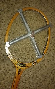 Vintage Davis TAD Imperial Deluxe Wood Tennis Racquet & Zephyr press Wow!