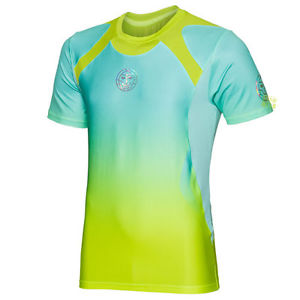 Bidi Badu Hombre Camiseta de tenis Sportshir RICK verde claro azul