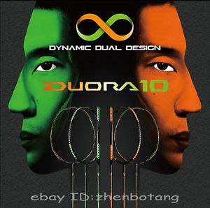 Hot DUORA 10 badminton racket Carbon DUO10 Green/Orange Badminton Racket 1pcs