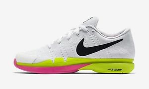 Nike Zoom Vapor 9.5 Flyknit LG Tennis Shoes 845797-107 Men US 11 White Volt NEW