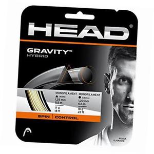 gravity tennis string set, white/grey