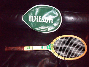 Rare Vintage Green Wooden Wilson Jack Kramer Pro Staff Tennis Racquet & Cover