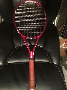 Volkl Super G 8 300 4 1/8 (L1) RPNY Leather Grip + Luxilon Element String