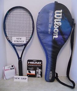 Wilson Pro Staff Lite 5.8 OS 110 Tennis Racquet 4 1/2 - NEW STRINGS/GRIP