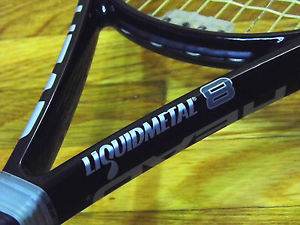 NEW STRINGS Head LiquidMetal 8 Oversize Racquet 4 1/4" Czech LM8 S8 L2 No 2 EX