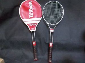 H88 Lot of 2 Vintage Steel Wilson T 3000 and T 3000 Tennis Racquets Rackets