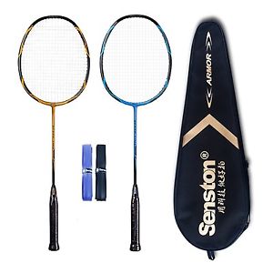 Senston - High Grade 2 Player Graphite Badminton Racket Set, New