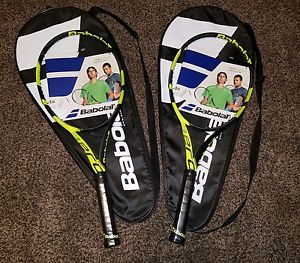 New Babolat Pure Aero Power & Spin 4 3/8 Racket Racquet Unstrung with Bag