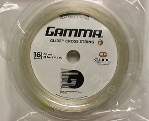 Gamma Glide Cross 16g Clear 120' Mini-Reel Tennis String 1.30mm 36.6m NEW SEALED