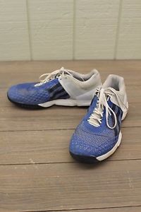 adidas Men's Adizero Ubersonic Athletic Shoe, White/Collegiate Navy/Blue - Sz 13
