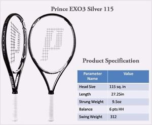 Prince EXO3 Silver 115 Racquet