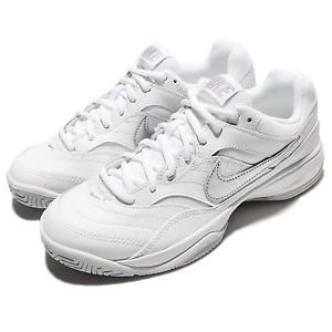 Wmns Nike Court Lite White Matte Silver Grey Leather Women Tennis 845048-100