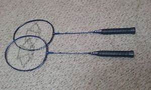 Pair of CARLTON C 9750 Badminton Racquets-Unused-Blue