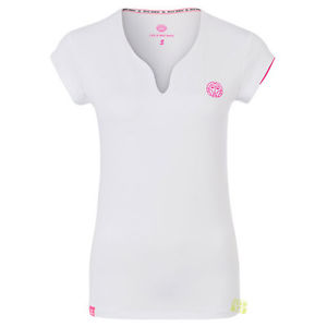 Bidi Badu Mujer Camiseta de tenis camiseta cuello de pico BELLA blanco