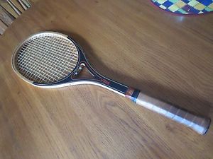 Vintage AMF Head Vilas Wood Tennis Racquet 4-1/2" M  With Cover and Brace