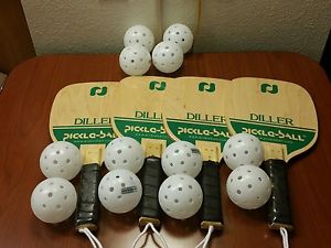 Diller Pickle Ball Paddles & Balls
