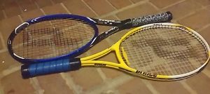 Prince Widebody Pair of Tennis Racquets Shark & Quantum Pro Comp Sport Pre-Owne