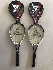 A Pair Ti Asymmetric Titanium Pro Kennex 265 Tennis Racket.