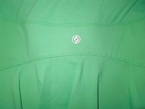 Lija Compression Deuce Tennis Skort Green Double Layered Ruffle Sz Medium EUC