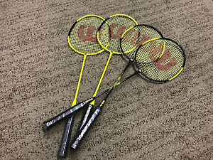 Lot Of (4)  Badminton aluminum Racquets Rackets