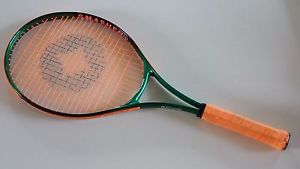 SPALDING Aero Smasher 110 Tennis Racquet Green/Orange Widebody Design NICE!