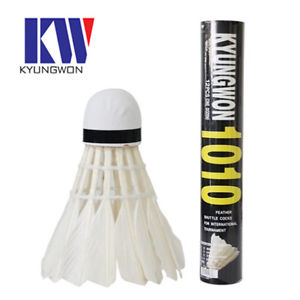 Feather Shuttlecock 1010, 1 Pack(12 pcs), for Badminton
