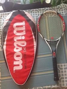 Wilson K Factor Tennis Racquet Six One Team 4 1/4" w/ case midsize 95 image 1