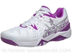Asics-Gel Resolution 6 L.E. London WOMEN'S Tennis Shoes White/Silver/Purple
