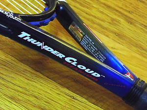 NEW STRINGS Prince Triple Threat Thunder Cloud OS 110 800pl Racket 4 3/8" TT EXC