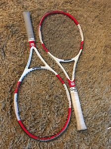 Two Used Wilson Six One 95 18X20 Tennis Racquets