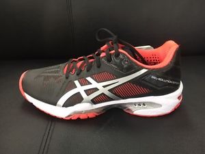 Asics Women's tennis shoes size 6.5 Black/Diva Pink Gel Solution Speed 3