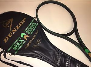 NEW Dunlop Max 200G Tennis Racket 4 1/2" (Steffi Graf, John McEnroe)