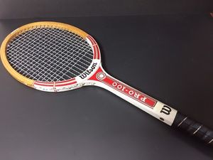Vintage Wooden Wilson Strata-Bow Tennis Raquet Pro-100 Great Shape!
