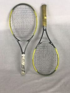 Donnay X-Yellow 99 Tennis Racket Lot of 2 Racquet 1x 4 1/4" 1x 4 1/2"