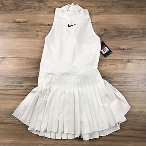 Nike Women's Court Premium Tennis Dress,L,White,Sleeveless,777531,Racerback,NWT