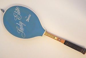 VINTAGE TAD DAVIS " LADY ELITE " RACQUET 4L CUSTOM MADE IN U.S.A. WITH MFG COVER