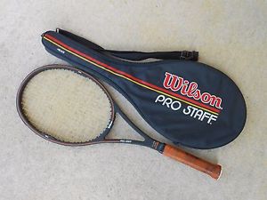 WILSON PRO STAFF MIDSIZE PWS GRAPHITE KEVLAR TENNIS RACQUET  ( 4 1/2'' )