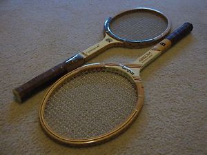 VINTAGE WILSON AND RAWLINGS TENNIS RACQUETS - WOOD (LOT OF TWO)