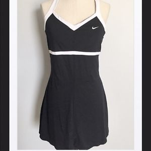 Nike Dri Fit Black/White Tennis Dress, Med