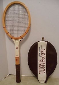 Wilson Jack Kramer Autograph Wood Tennis Racquet  4 5/8 + Cover