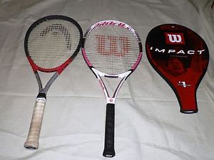 Wilson Profile Boost Tennis Racquet and a Head Ti.S2 Tennis Racquet
